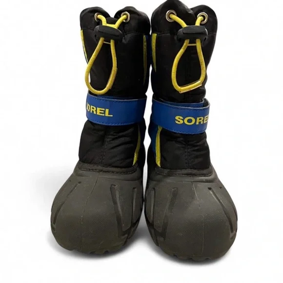 Sorel Flurry Snow Winter Boots Youth Size 12 in Blue & Black w/ Felt Lining GUC - Picture 10 of 11